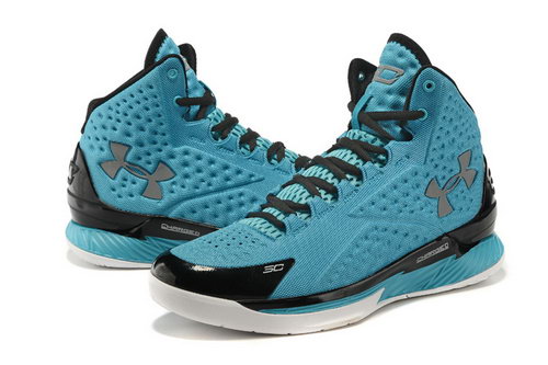 Mens Under Armour Curry One Blue Black Reduced